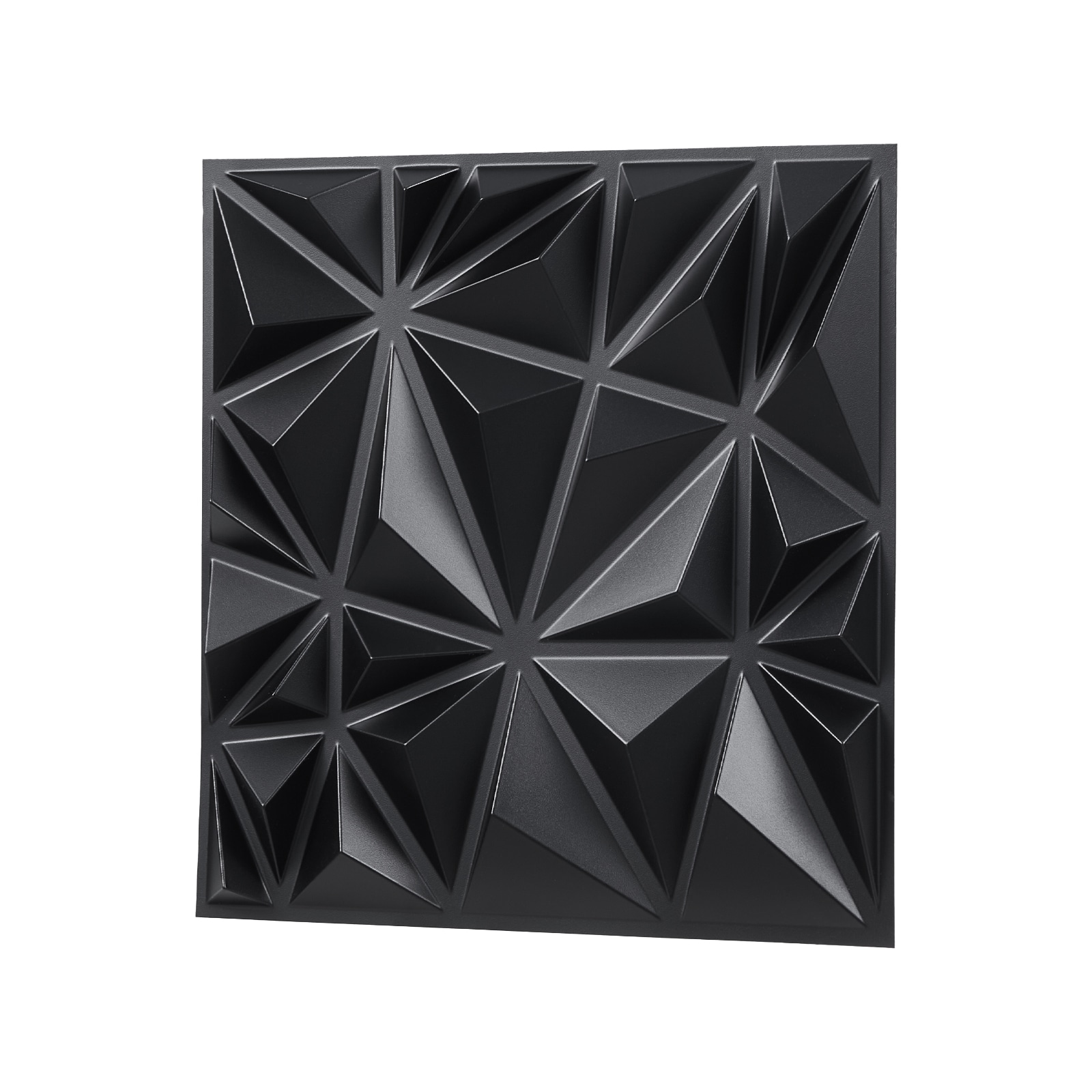 3d Wall Panels Diamond Matte Black Pvc Adhesive Wall Stickers_voghion.com